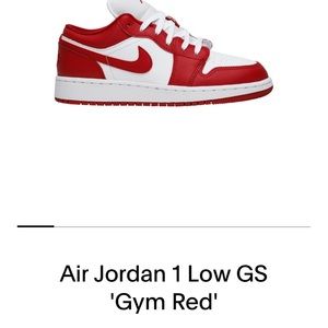 SIZE 4Y Air Jordan “GYM red” Lows!